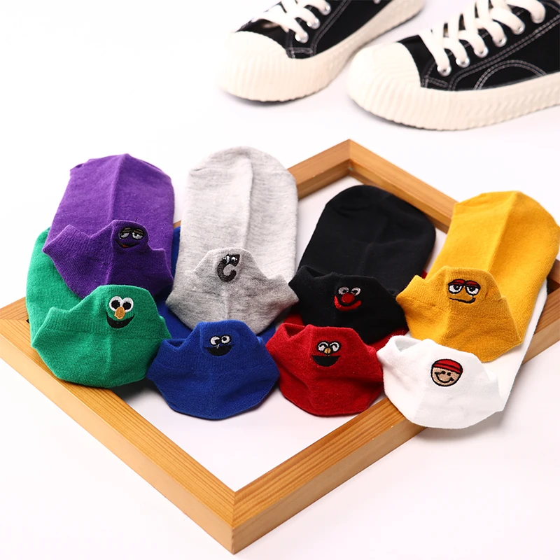 4Pairs/ Fashion Socks 2020 New Spring 4 Woman Ankle Girls Cotton Color Novelty Women Fashion Cute Heart Casual Funny Sock Autumn