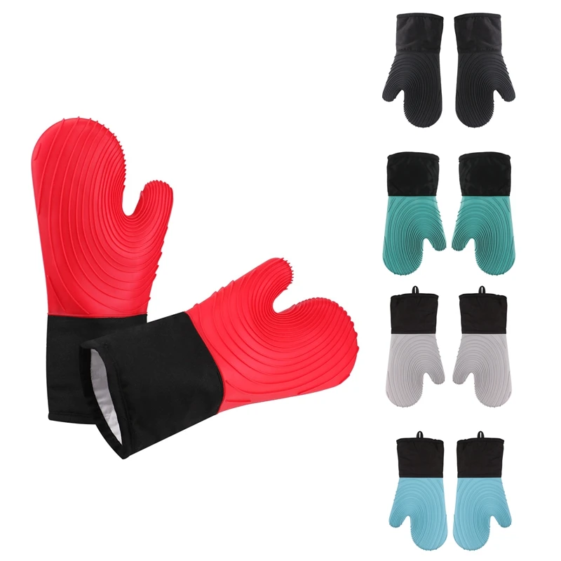 

Силиконовые термостойкие перчатки для выпечки, 250 ℃, водонепроницаемые перчатки для барбекю