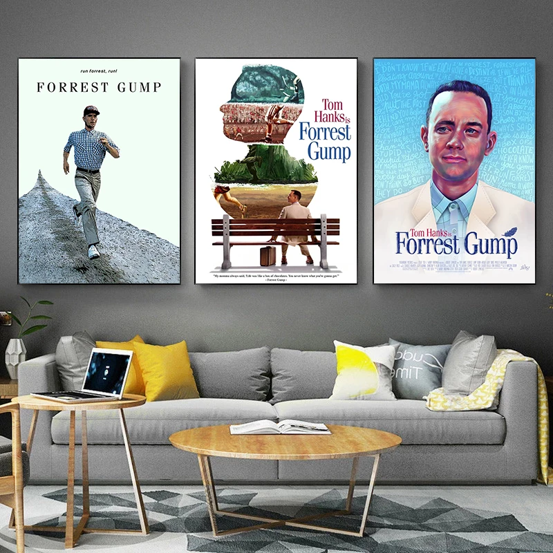 

Forrest Gump Classic Movie Posters Home Decor Cuadros Prints Wall Art Canvas Paintings Art Nordic Cafe Living Room Frameless