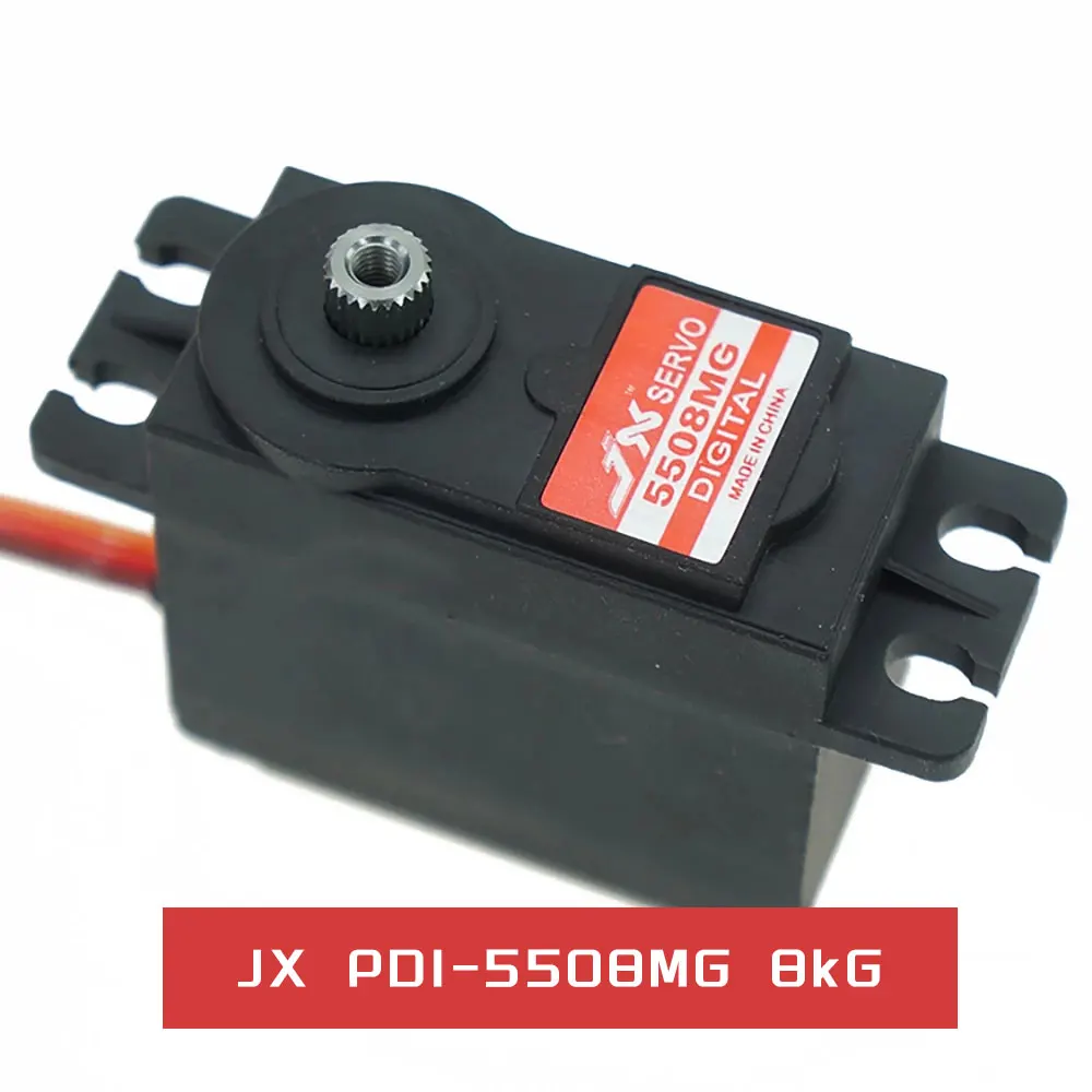 Цифровой сервопривод без сердечника JX PDI-5508MG 8 кг с большим крутящим моментом, для вертолета, радиоуправляемого автомобиля, грузовика, багги, робота, лодки