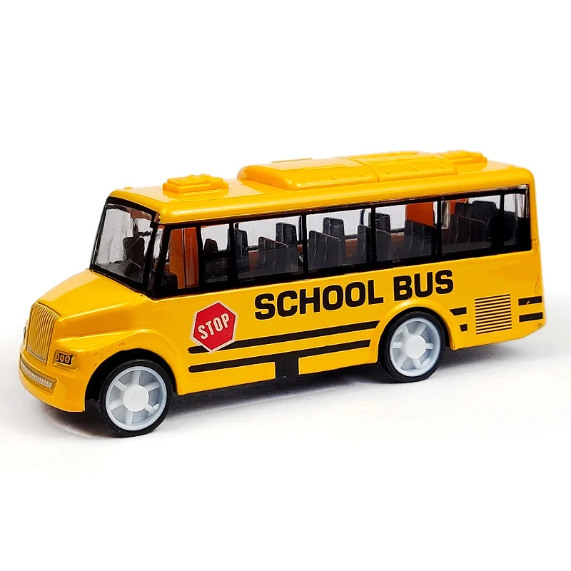 Simulation Interesting School Bus With Pull-Back Die Cast Toy For Over 3 Years Old Kids Toddlers Cool Modeling Toys Kids Gifts images - 6