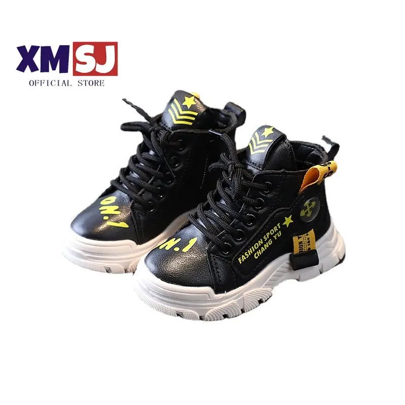 

Girls and Boy Tide Boots Winter New Flat Boots British Style Fashion Single Boots Short Boots Warm Hot Back To School Shoes