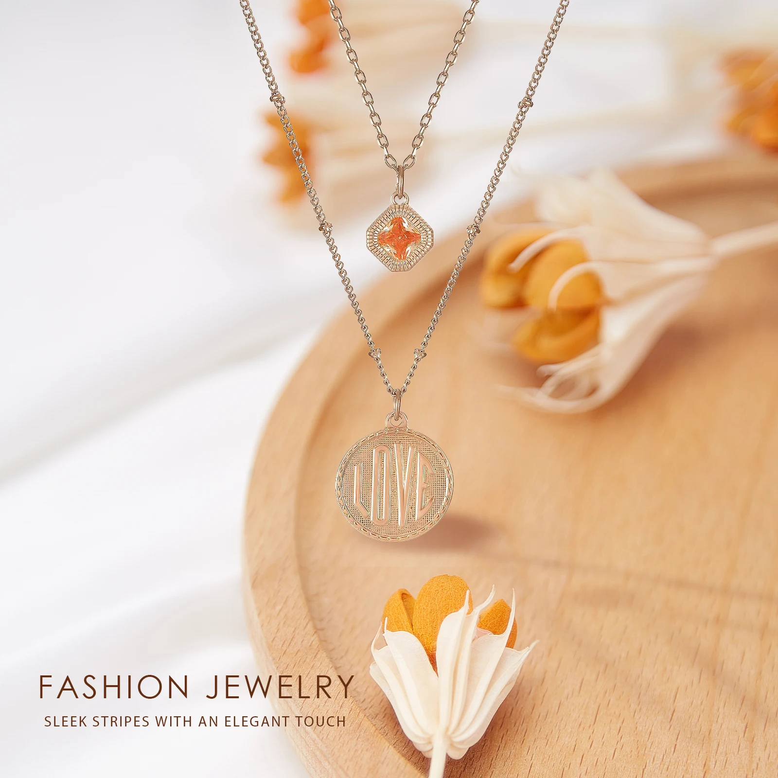 

Sisslia Necklaces For Women 2022 Fashion Jewelry Double Chain Necklace For Women Jewelry Gifts Mother's Day Gift