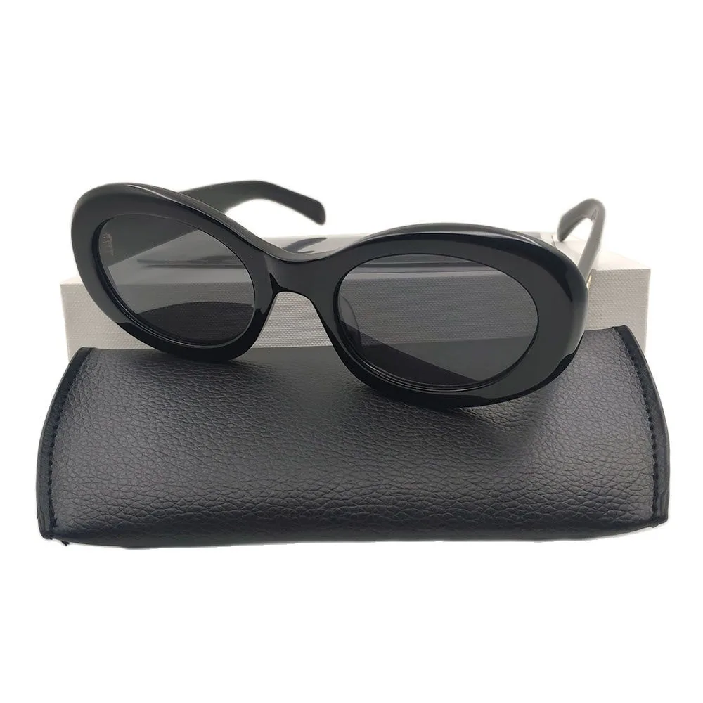 

SUNGLASS WOMAN Black Oval Retro Steampunk Acetate Rectangle Sunglasses For WOMAN Glasses Women 2022 Square Sunglasses 52-22-145
