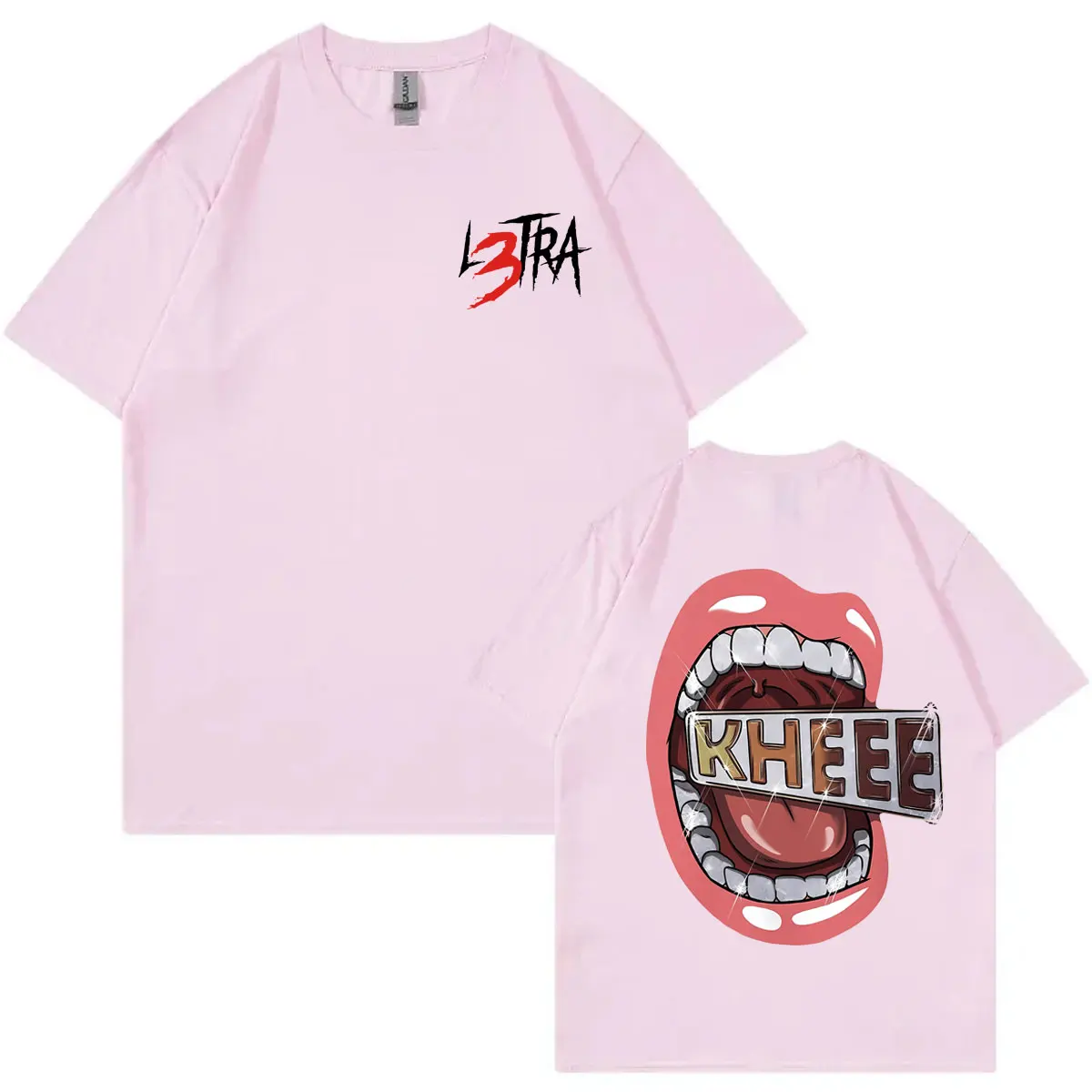 Rapper Luar La L L3TRA KHEEE Graphic T Shirts Harajuku Hip Hop Short Sleeve T-shirt Men Women Casual Fashion Oversized T-shirts