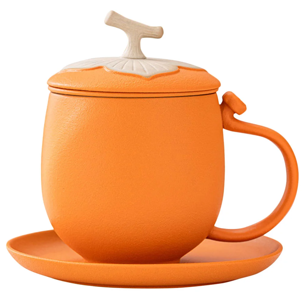 

1Set Persimmon Shaped Cup Ceramic Coffee Tea Cup Attractive Mug Mug