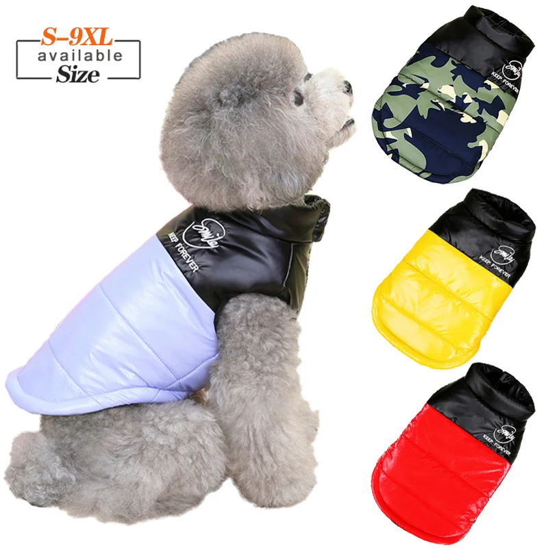 

Luxury Large Dogs Coat Winter Warm Puppy Clothes Waterproof Pet Jacket Vest for French Bulldog Clothing Pug Labrador S-9XL