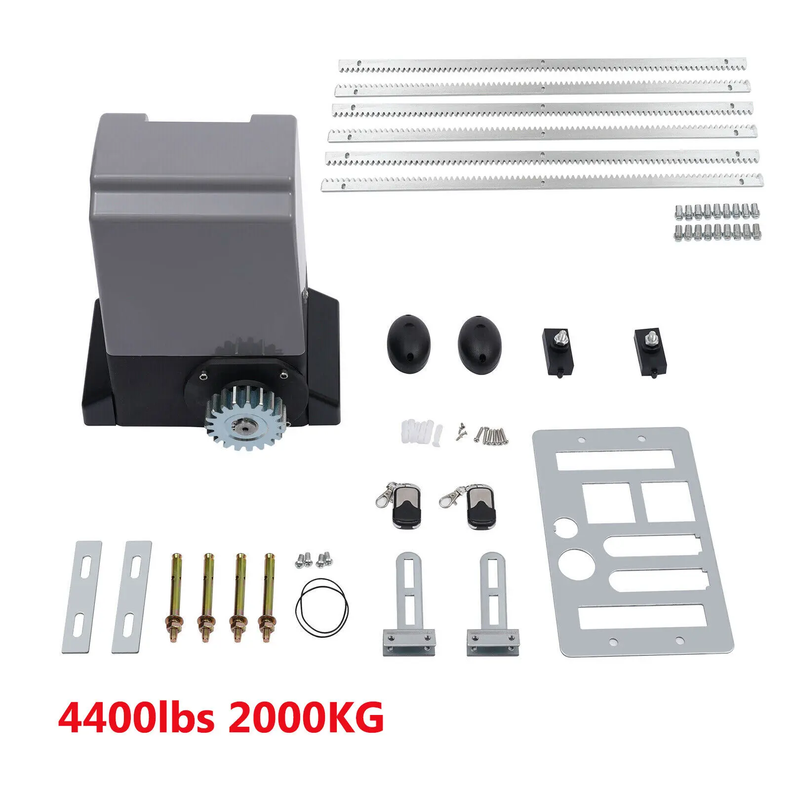 

750W Sliding Electric Gate Opener Automatic Motor Driveway Security Kit + Racks 2000kg