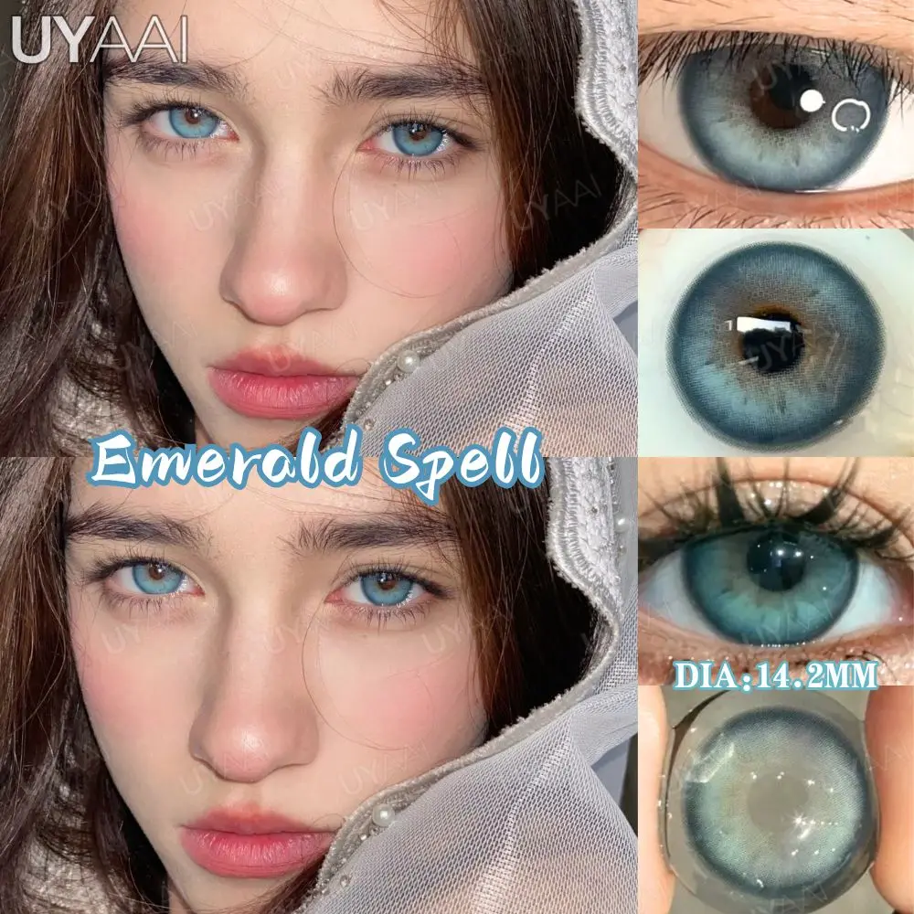 UYAAI 1 пара Новый стиль Модные зеленые контактные линзы Изумрудное заклинание
