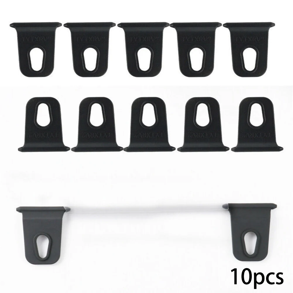 

10pcs Car Hook Clips Black Universal Awning Clothes Hook Black For RV Camper Caravan Party Light Holder Parts Accessories