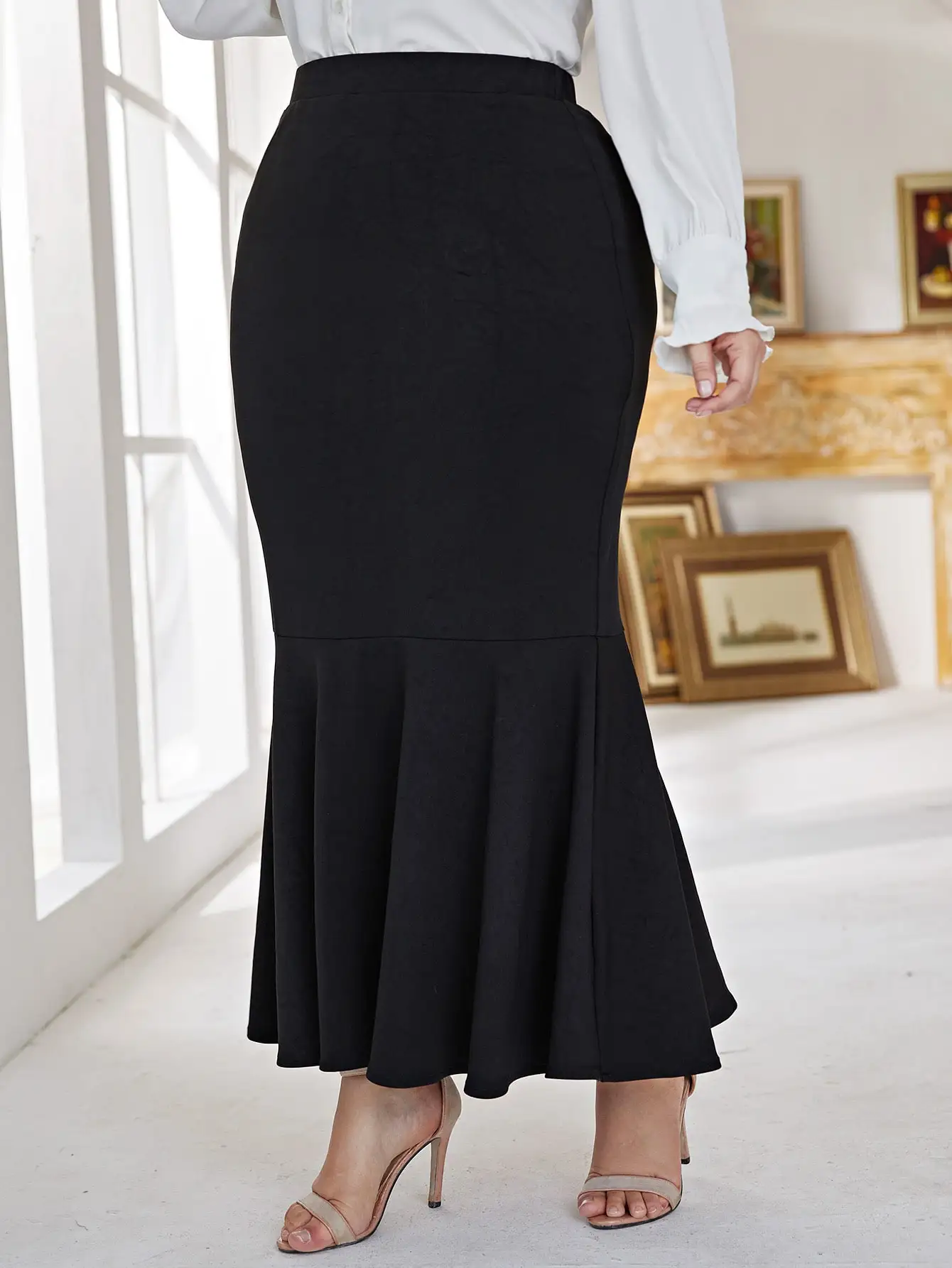 TOLEEN, выгодная цена, Женская драпированная юбка большого размера, лето 2022, длинная шикарная элегантная вечерняя одежда для офиса для женщин