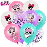 10pcs lol surprise dolls latex balloons set kawaii girls theme birthday party decoration supplies cute gifts for children toys