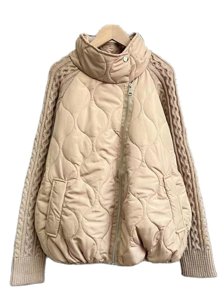 

Spring New Oversized Sweatshirts Casual Drawstring Clothes Women's Patchwork Jacket Zipper Cardigan Coat Girl Fall Jacket