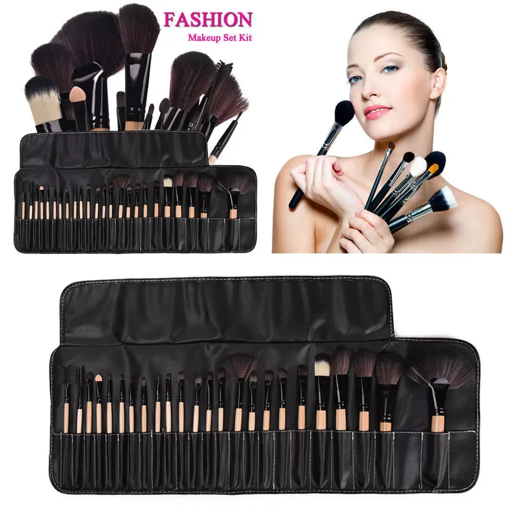 

NEW PCS pincel de maquiagem make up brushes maquiagem profissional of makeup brush set + Black Leather Bag