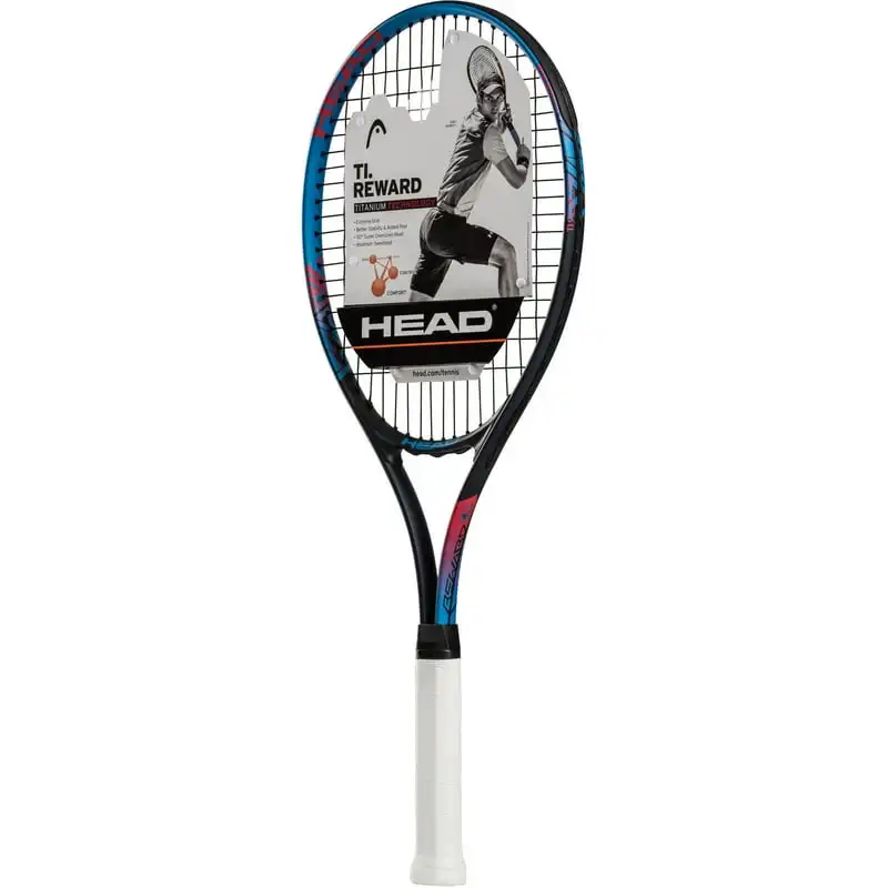 

Ti. Reward Tennis Racquet, 110 Sq. in. Size, Grey/Blue/Red, 9.9 Ounces