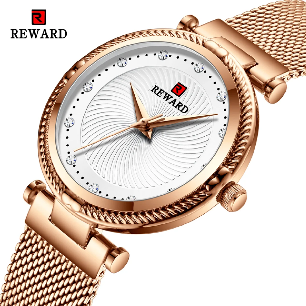 2022 REWARD Luxury Women Watch Fashion Casual Waterproof Quartz Watches Elegant Clock Ladies Wrist Watch Gift for Girls Wife