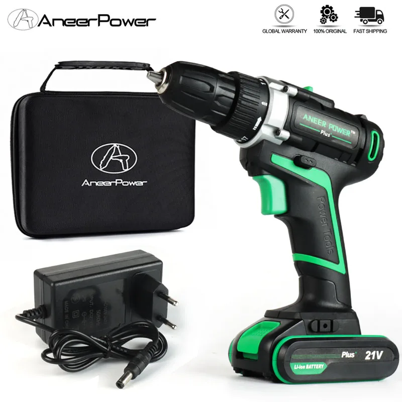 

Ручная электрическая дрель 21 в, 2 скорости, электроинструмент, беспроводная дрель, дрель с литий-ионным аккумулятором, Электрический шурупо...