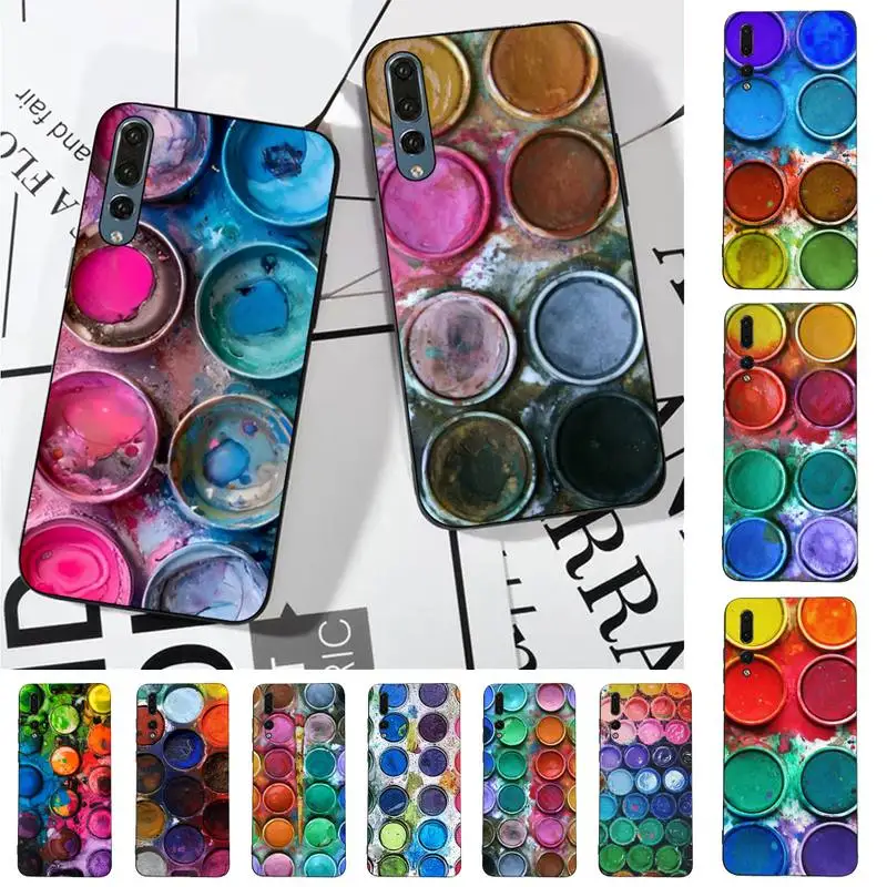 

Paint Palette Phone Case for Huawei P30 40 20 10 8 9 lite pro plus Psmart2019