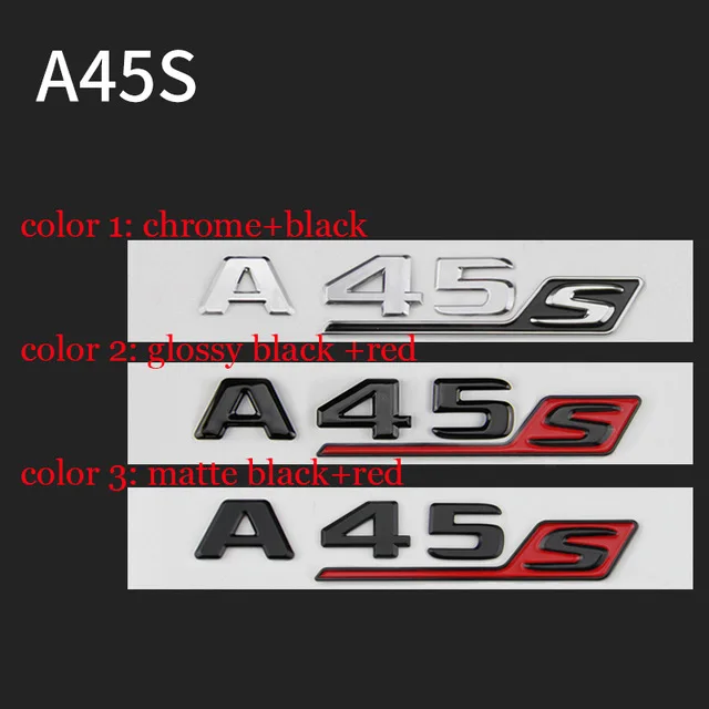 

A45S Emblem Car Sticker for A45 S Emblem Car Styling Trunk Sticker