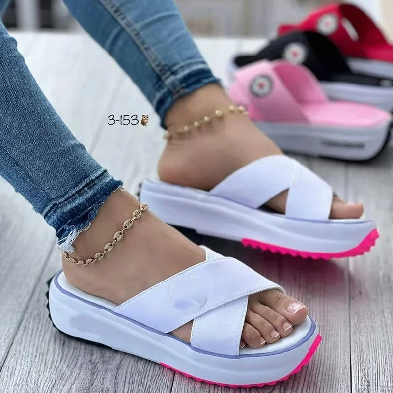 

Women's Sandals 2022 Summer Women's Design Fashion Women's Sandals Durable White Outdoor Beach Sandals Casual Slip-On Slippers