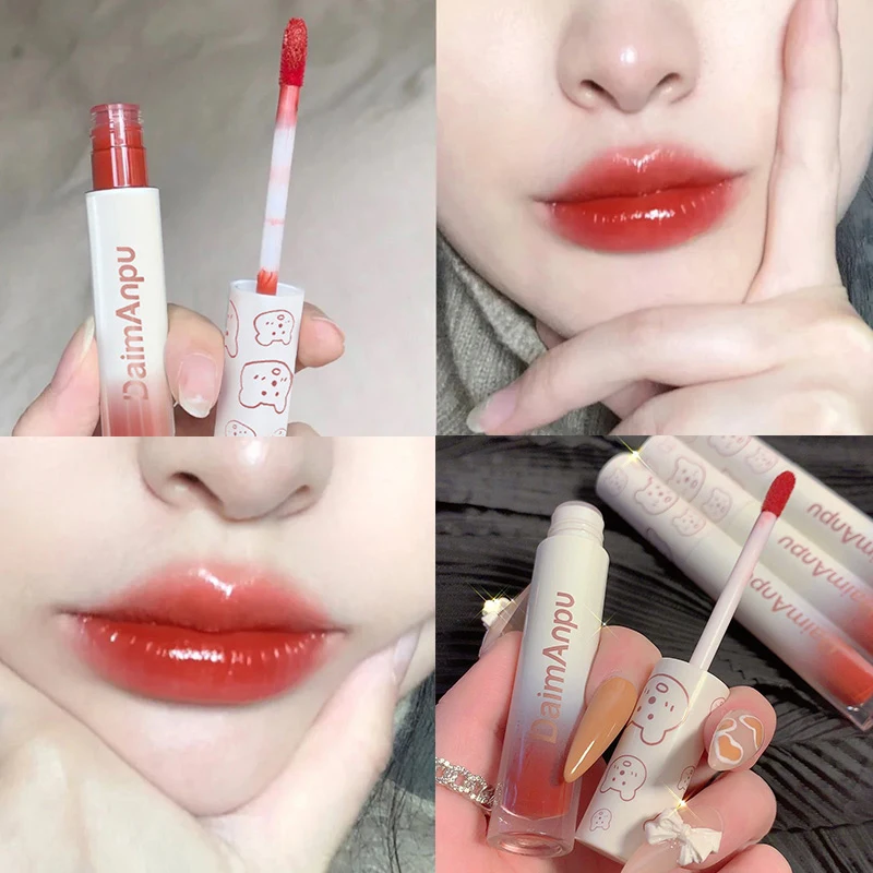 

Mirror Lipstick Makeup Matte Texture Waterproof Long Lasting Sweat Resistant Rich Color Silky Lip Glaze Lip Tint maquiagem LPS#