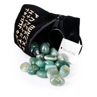 25pcs natural crystal unshaped rune energy power collect stone fortune telling fate divination healing engraved runes