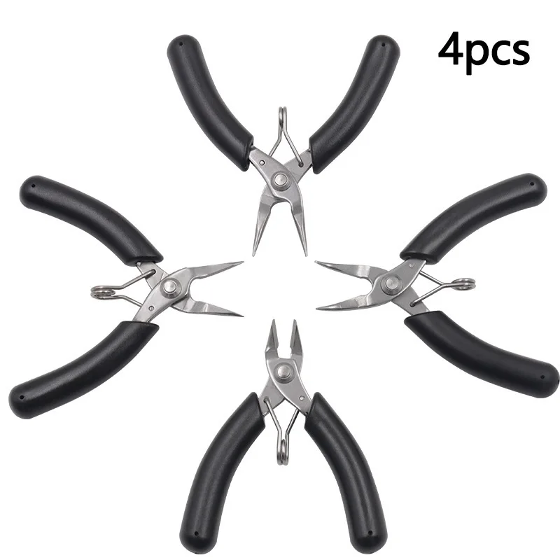 1Pc Mini Pliers Diagonal Pliers Round Bent Needle Nose Pliers For DIY Small Jewelry For Beads Accessories Crafts