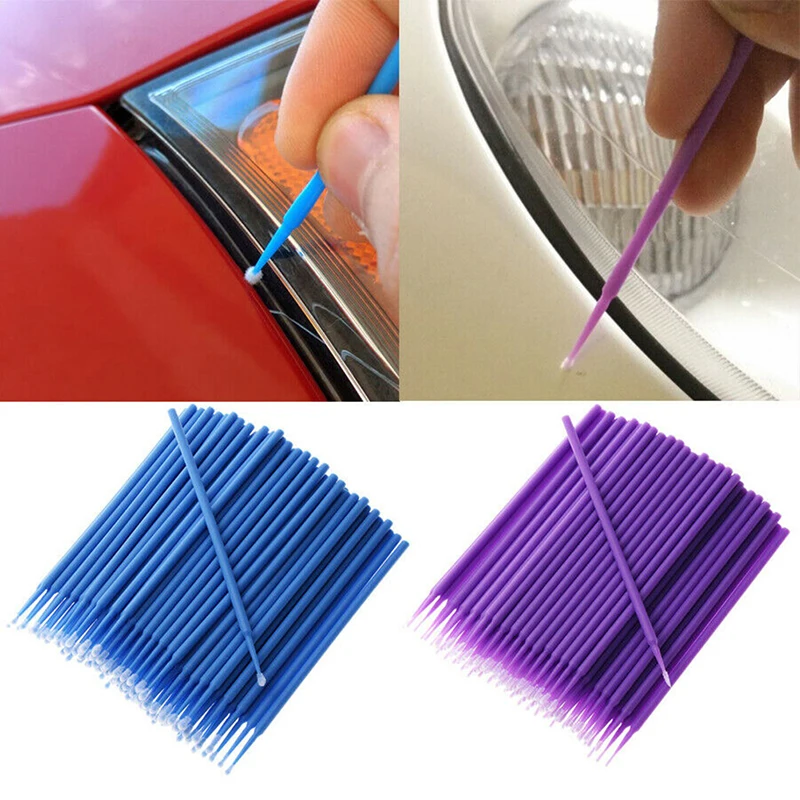 

100pcs Eyelash Cotton Swabs Disposable Micro Brushes Eyelash Cleaning Sticks Cotton Swab Eyelash Extension Microbrush Mascara