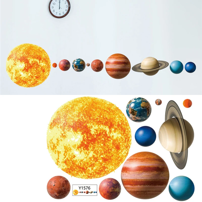 

Solar System Planet Personality Wall Stickers Home Living Room Bedroom Background Decorative Wall Stickers