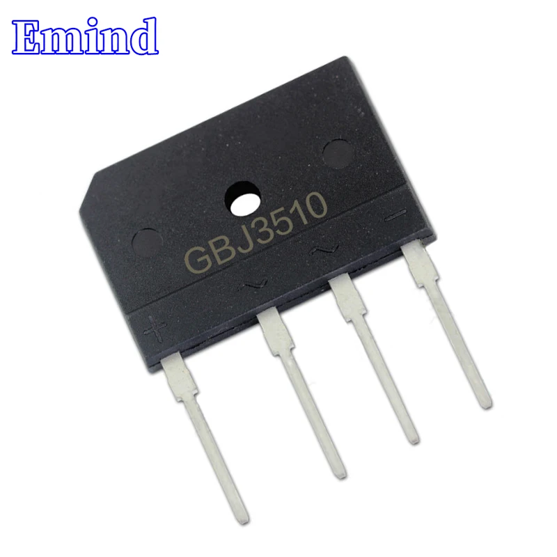 

5Pcs GBJ3510 Bridge Rectifier 35A/1000V GBJ35M Bridge Stack Can Cut GBJ Footprint Flat Bridge