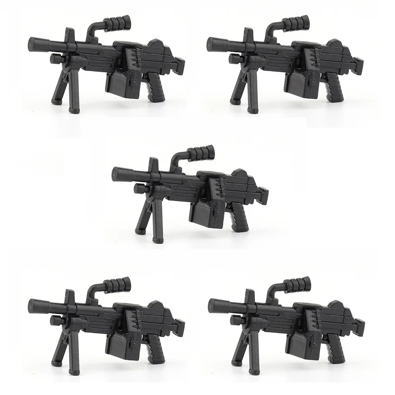 

Набор Минифигурок оружия M249, аксессуары для тяжелых машин, мини-фигурки спецназа, совместимые с полицией, строительные блоки, игрушки