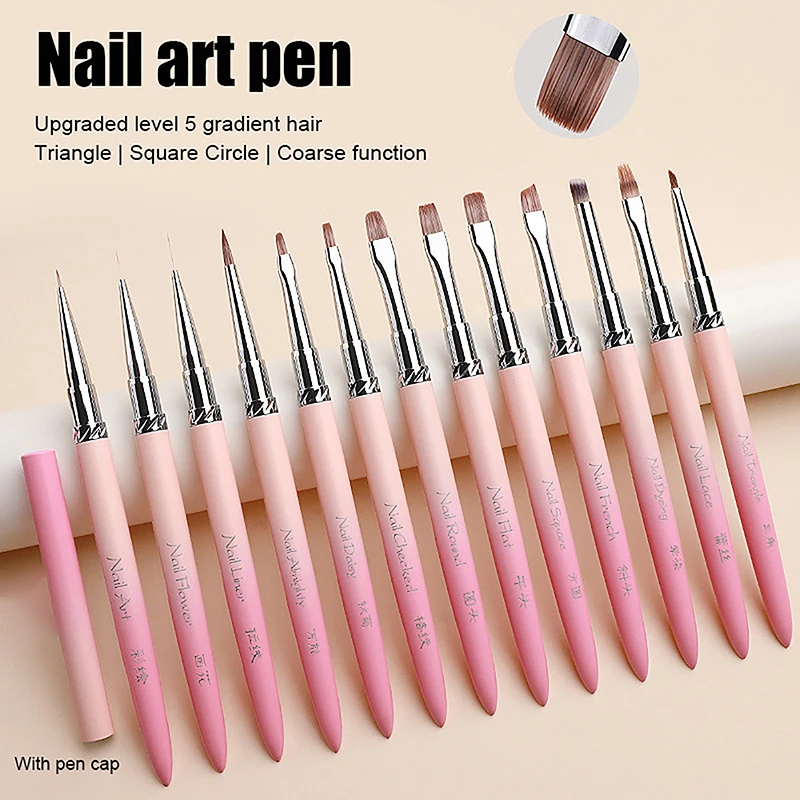 Новая градиентная розовая УФ-гелевая ручка для дизайна ногтей высокое качество