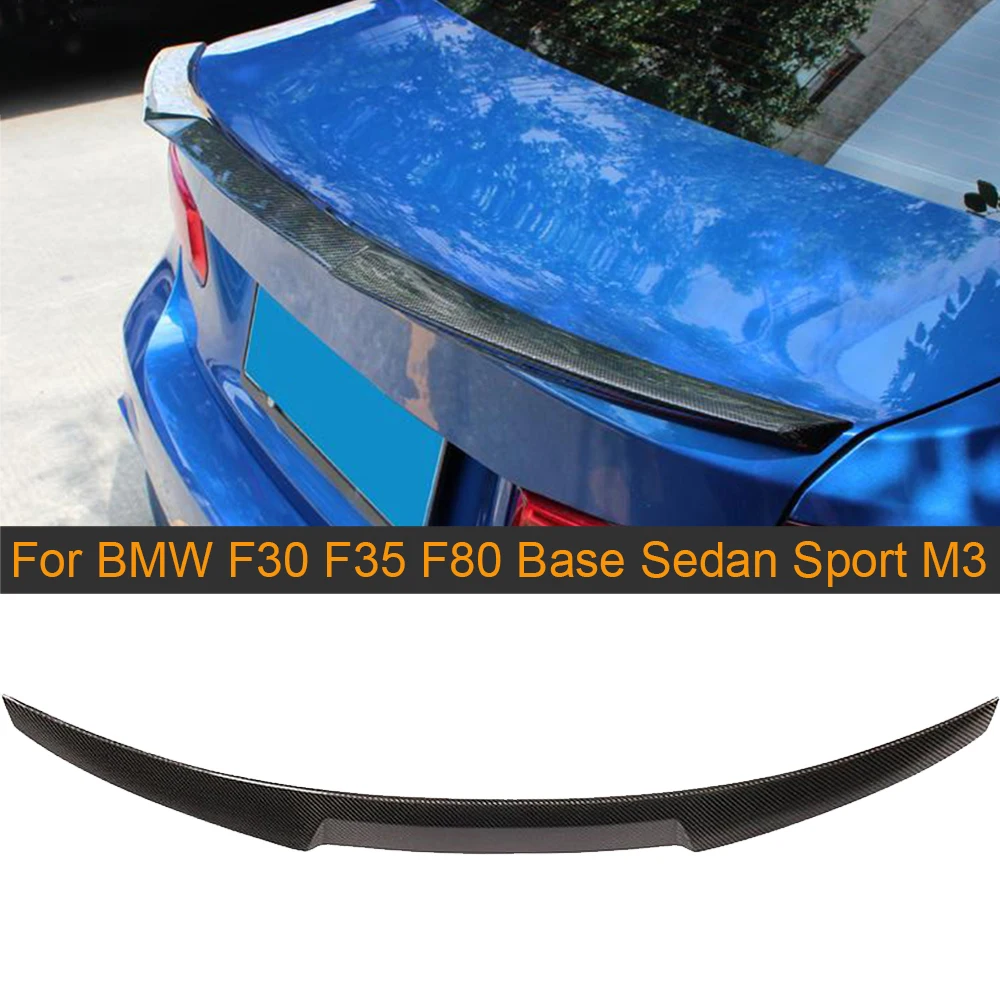 

Carbon Fiber Car Rear Trunk Spoiler Wing For BMW F30 F35 F80 Base Sedan M Sport M3 2014 - 2019 Rear Trunk Boot Lip Wing Spoiler