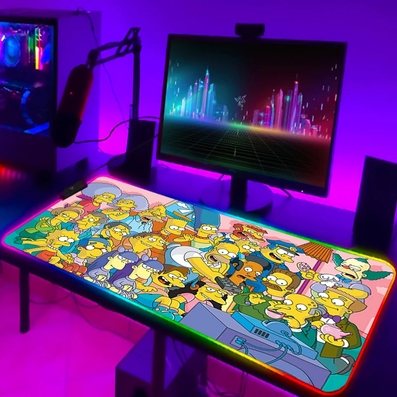 

Компьютерный коврик Simpsons-s, игровой коврик RGB для мыши, Настольный коврик для ноутбука, геймера, аксессуары для аниме, коврик для мыши, коврик ...
