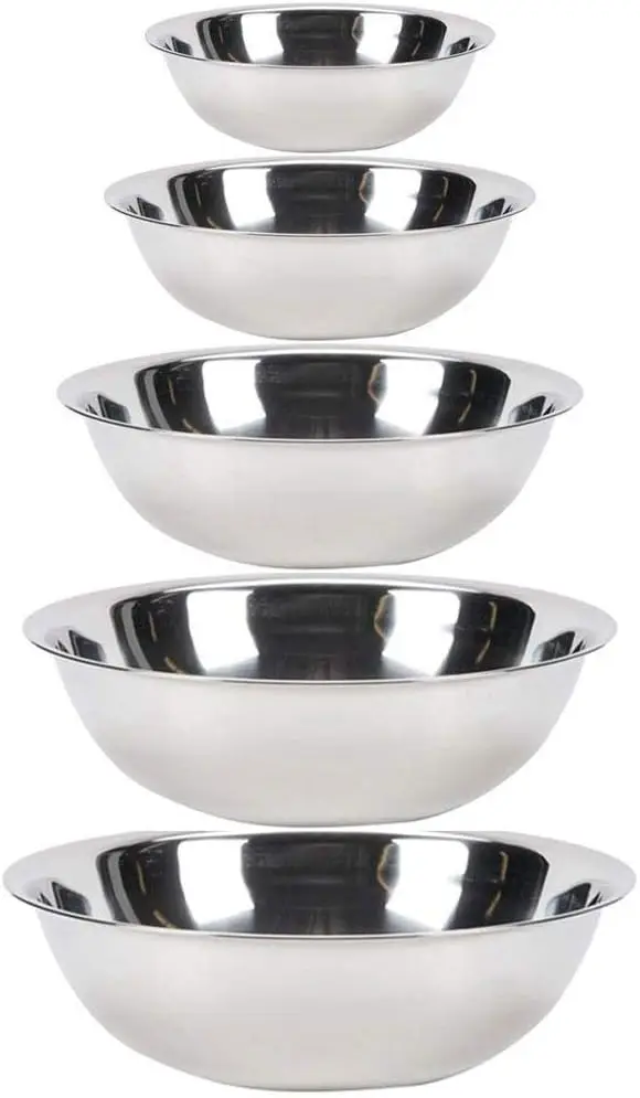 

Mixing Bowl Set of 5 pcs (0.75, 1.5, 3, 4 & 5-Quart, Stainless Steel) Smiski plush Soup bowl Large wooden mixing bowl Bowls for