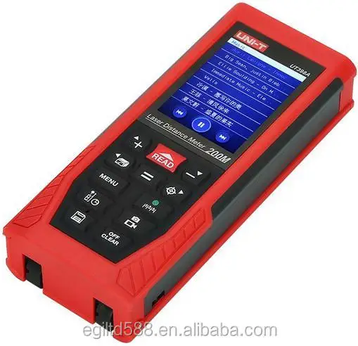 

UNI-T UT398A 200m Professional Laser Distance Meters Lofting Test Levelling Instrument Area/Volume W/UDISK 16GB & JPEG Storage