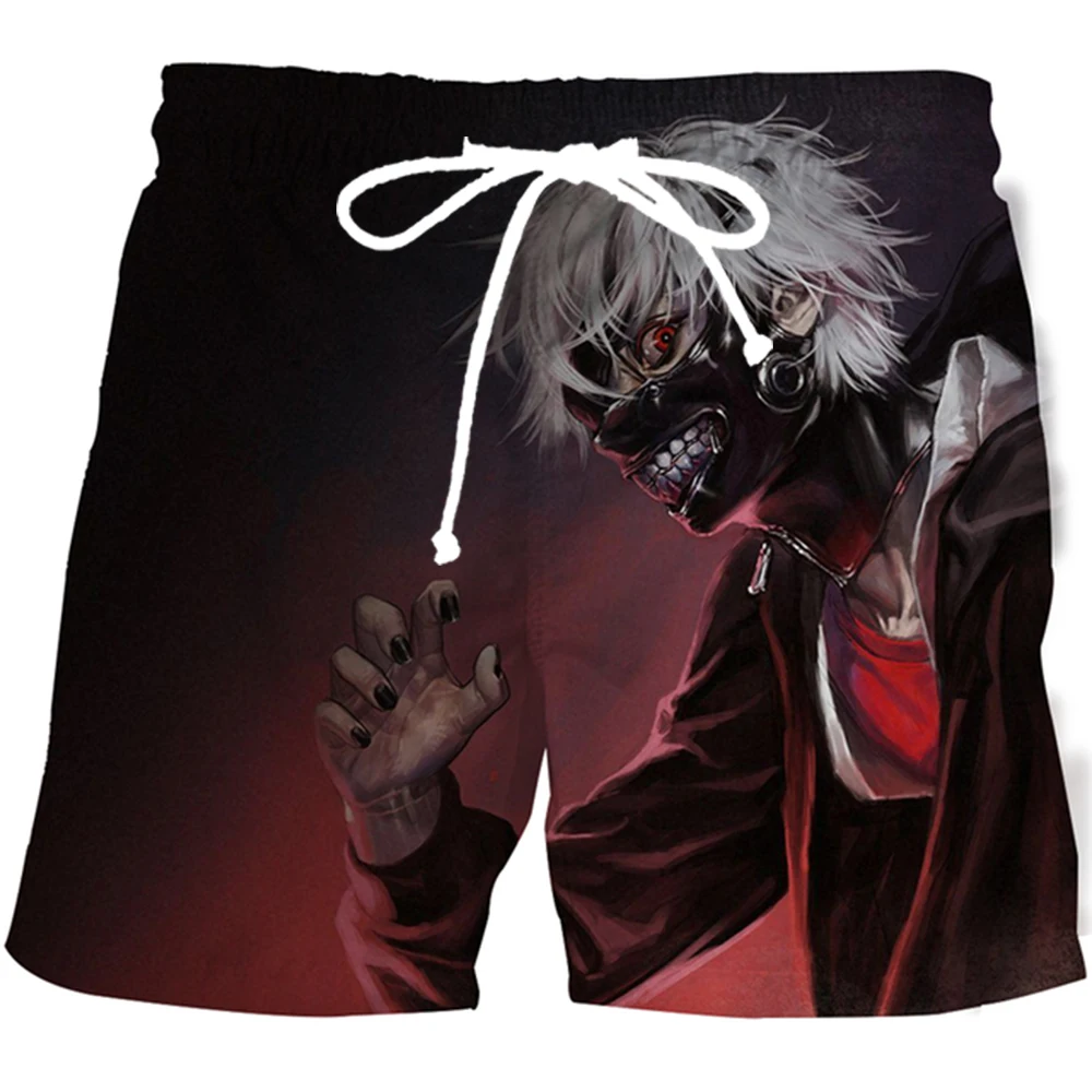 

Fashion Men's Beach Shorts Boys Cool 3D Printed Anime Evil Swimsuit Shorts Summer Casual Homme Men/Women/Kids Surf Swim Trunks