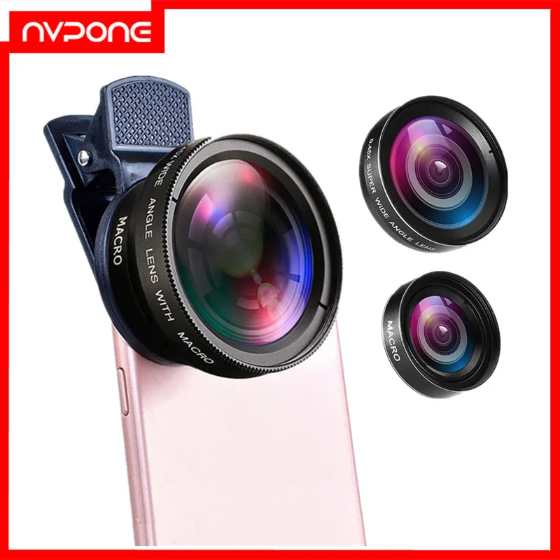 2 In 1 Mobile Phone Lens 12.5X HD Camera Macro Lens 0.45X Su