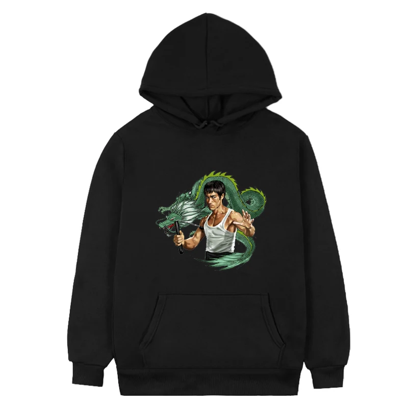 

Bruce Lee Jeet Kune Do Kung Fu Master Men Women Hoodie Ninja Legend Chinese Symbols Cartoon Tops Clothes Custom Popular