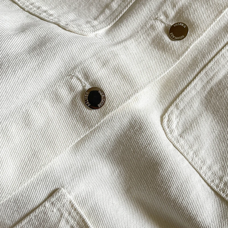 Женская повседневная джинсовая рубашка однотонная однобортная мягкая с