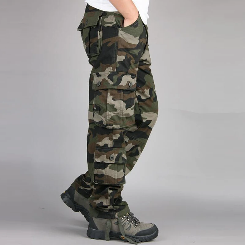 

Camouflage Pants Men Casual Camo Cargo Trousers Hip Hop Joggers Streetwear Pantalon Homme Multi-pocket Military Tactical Pants