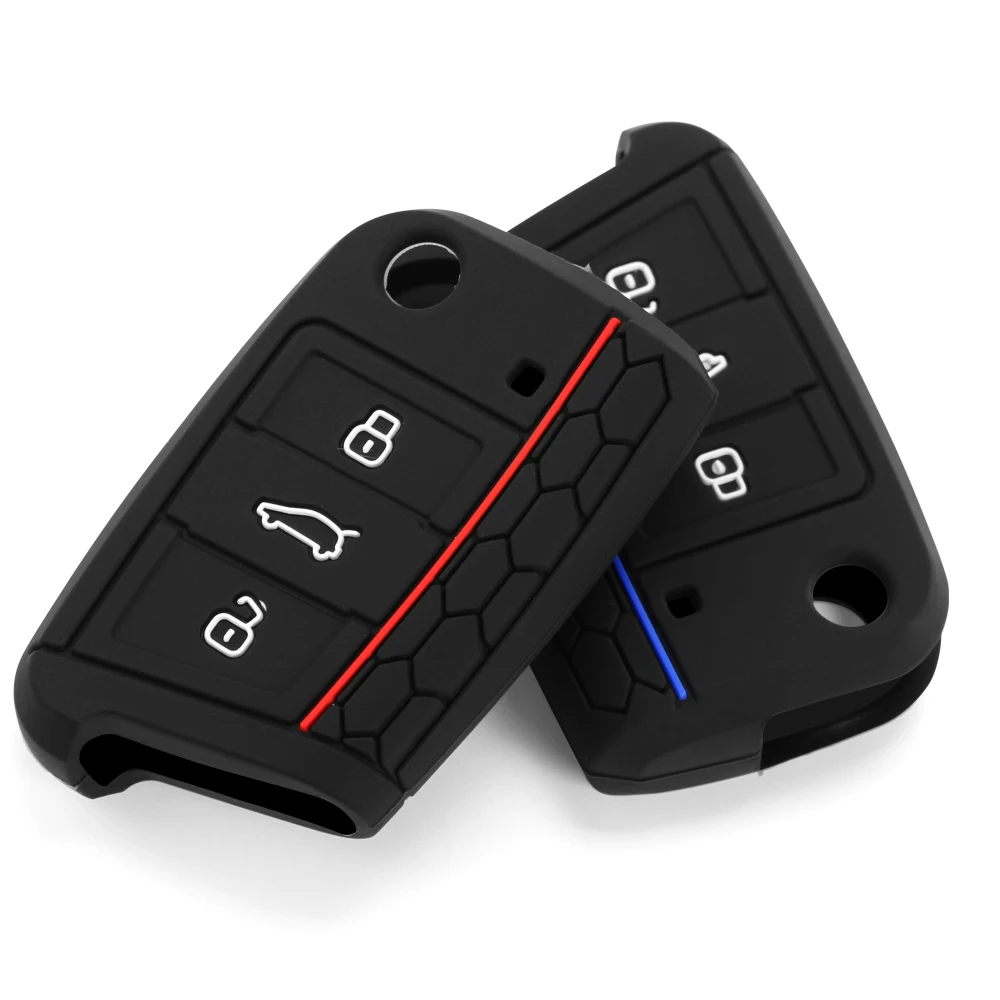 

Car Key Cover Case Silicone Key Cover For VW Golf 7 MK7 VII Tiguan Polo Skoda Octavia A7 Kodiaq Seat Ateca Leon