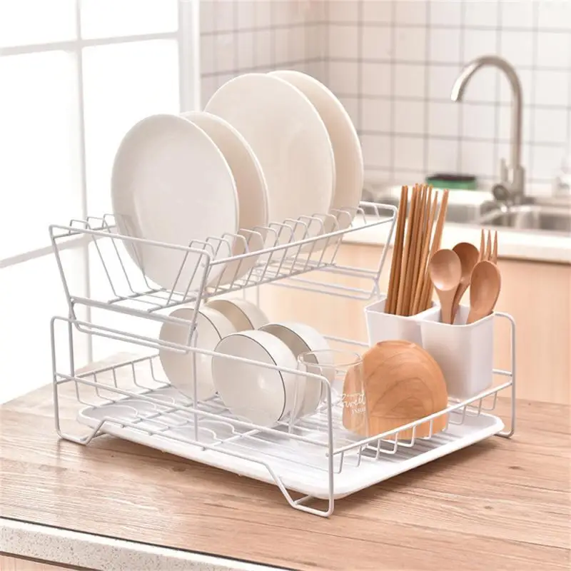 

Efficient Use Drain Bowl And Dish Rack Stable And Load-bearing Drainage Rack Iron Material Kitchen Drainage Rack Storage Rack