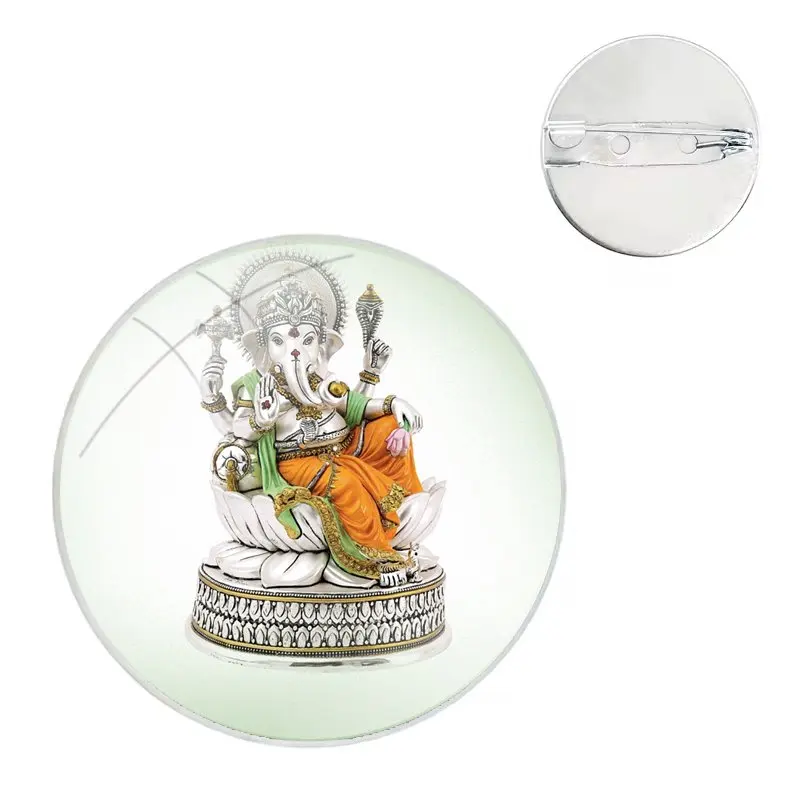 Ganesha индуийский Бог Ганеш булавки значки металлические броши для одежды рюкзака