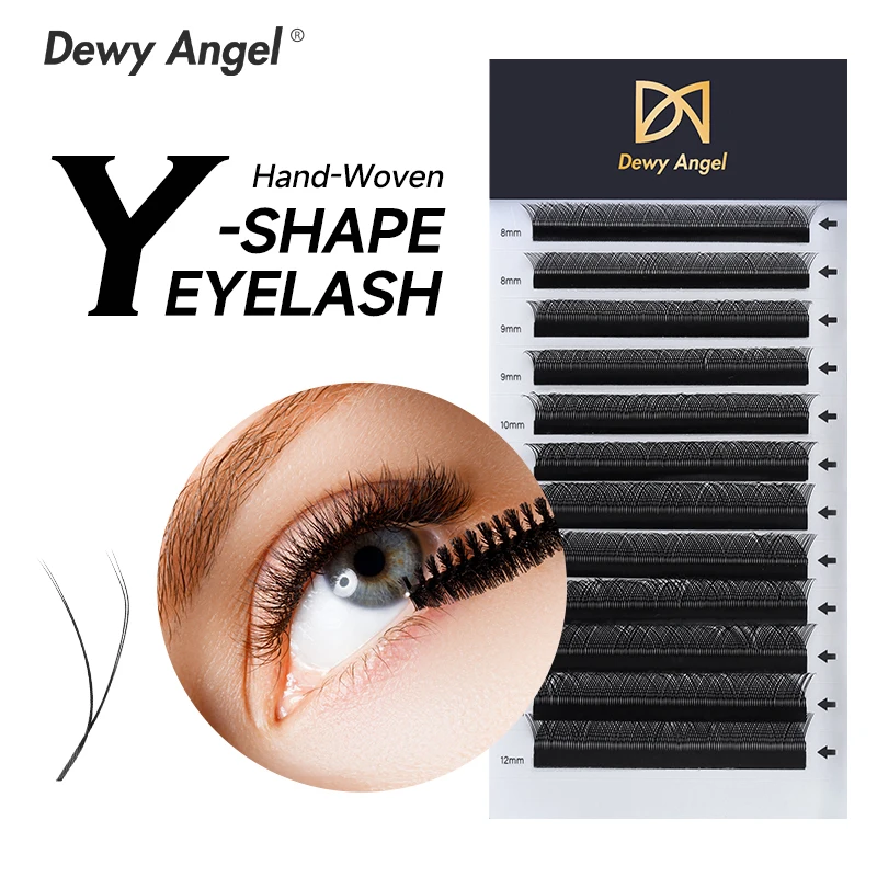 

Накладные ресницы ручной работы Dewy Angel YY Shape Premium-B/C/D/DD Curl, Soft, светильник и изготовлены из искусственных фотоэлементов 0,07