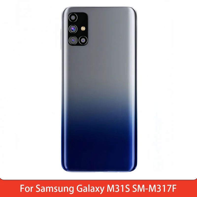 Фото Задняя крышка аккумулятора для Samsung Galaxy M31S SM-M317F Стеклянная задняя крышка Ремонт Запасная часть №1