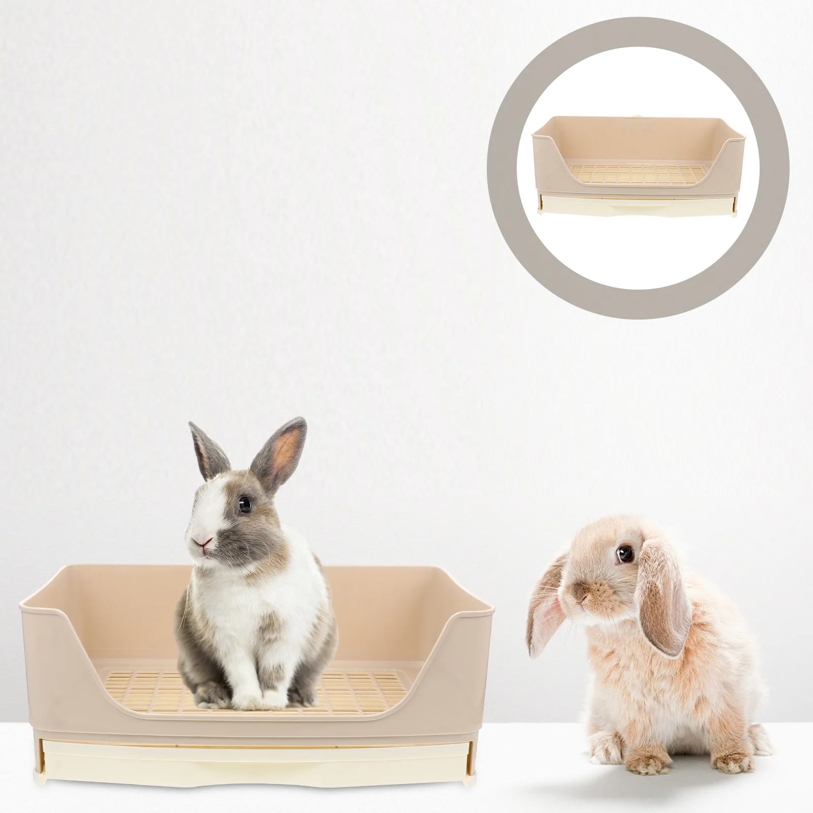 

Rabbit Toilet Cat Litter Box Large For Big Cats Bunny Toilet Box Guinea Rabbit Potty Plastic Pet Potty Pet Supply