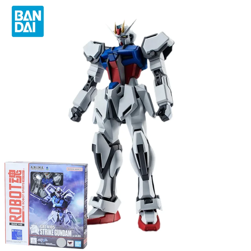 

Bandai Original GUNDAM Anime Model THE ROBOT SPIRITS GAT-X105 STRIKE GUNDAM Action Figure Toys for Kids Gift Collectible Model