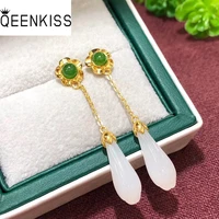 qeenkiss eg5170 fine jewelry wholesale fashion woman bride mother birthday wedding gift vintage waterdrop 24kt gold studearrings