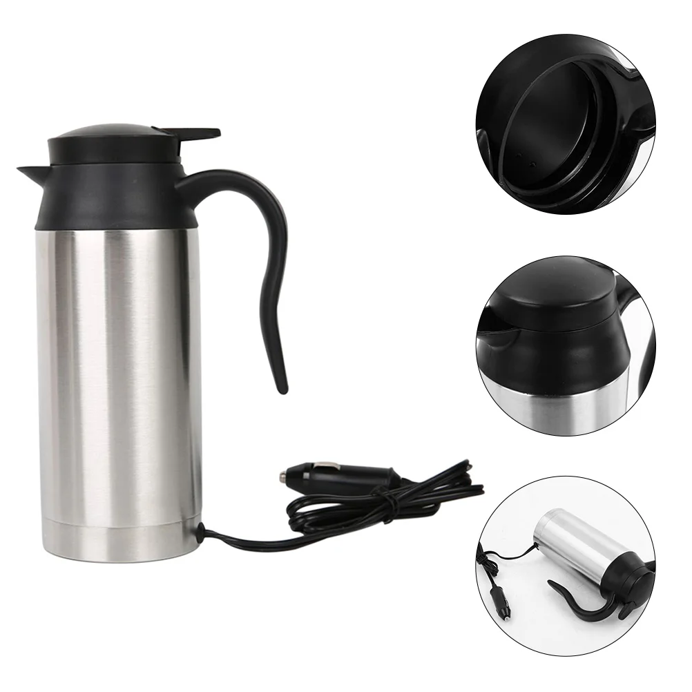 

1PC Kettle Anti-Scald Stainless Steel Electric Kettle Water Kettle Heating Kettle for Vehicle Car Usb water heater